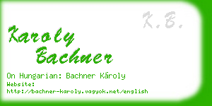 karoly bachner business card